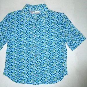 Vintage Nylon Print Top Shirt